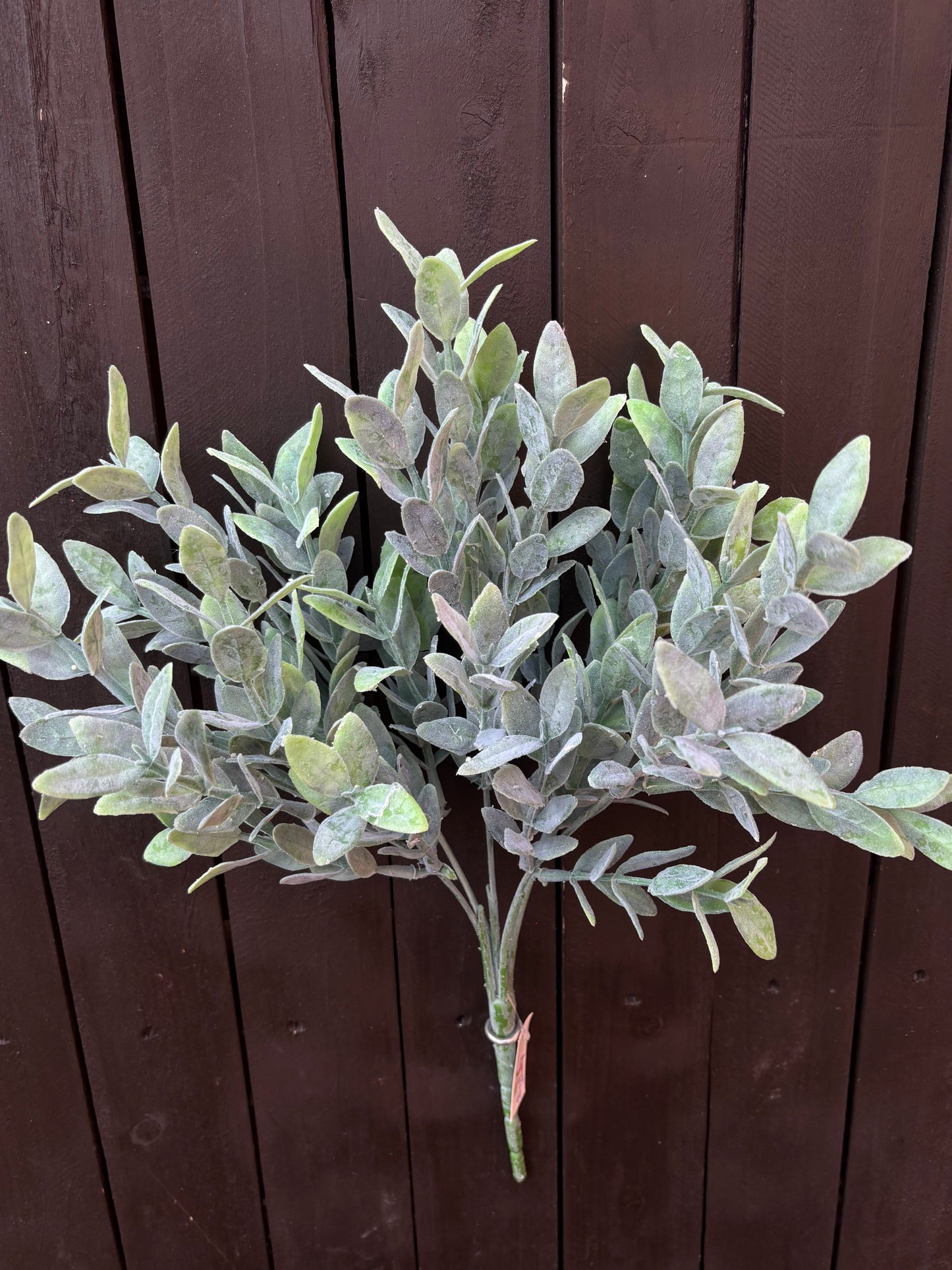 40cm LARGE PLASTIC FLOCKED GREENERY BUSH