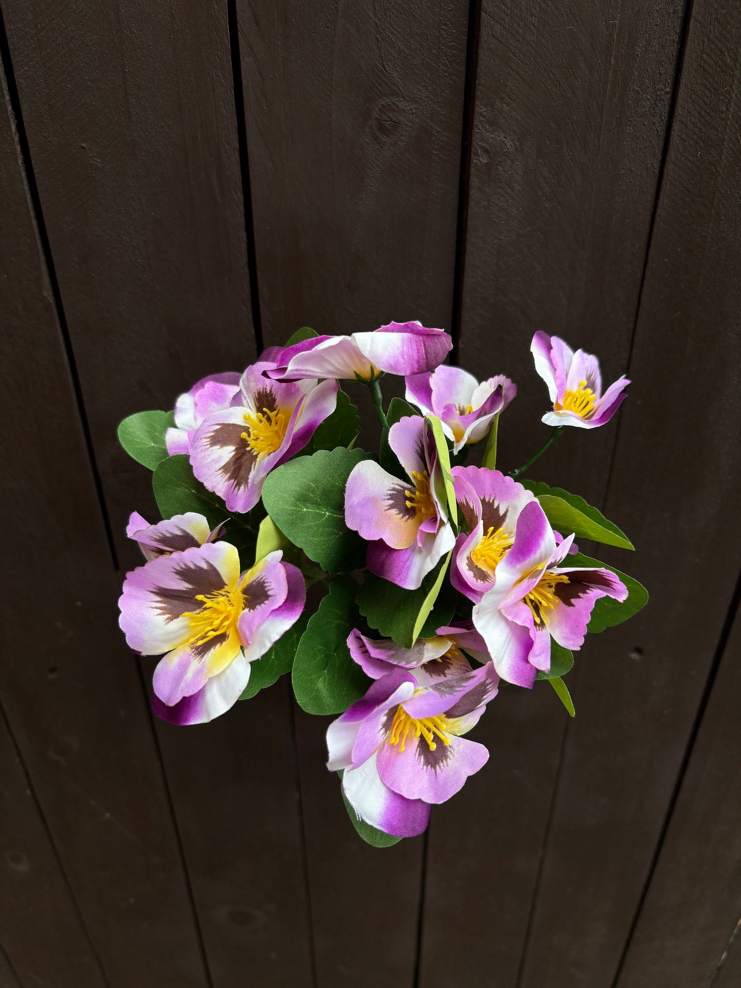 32cm PANSY BUNCH LILAC/WHITE