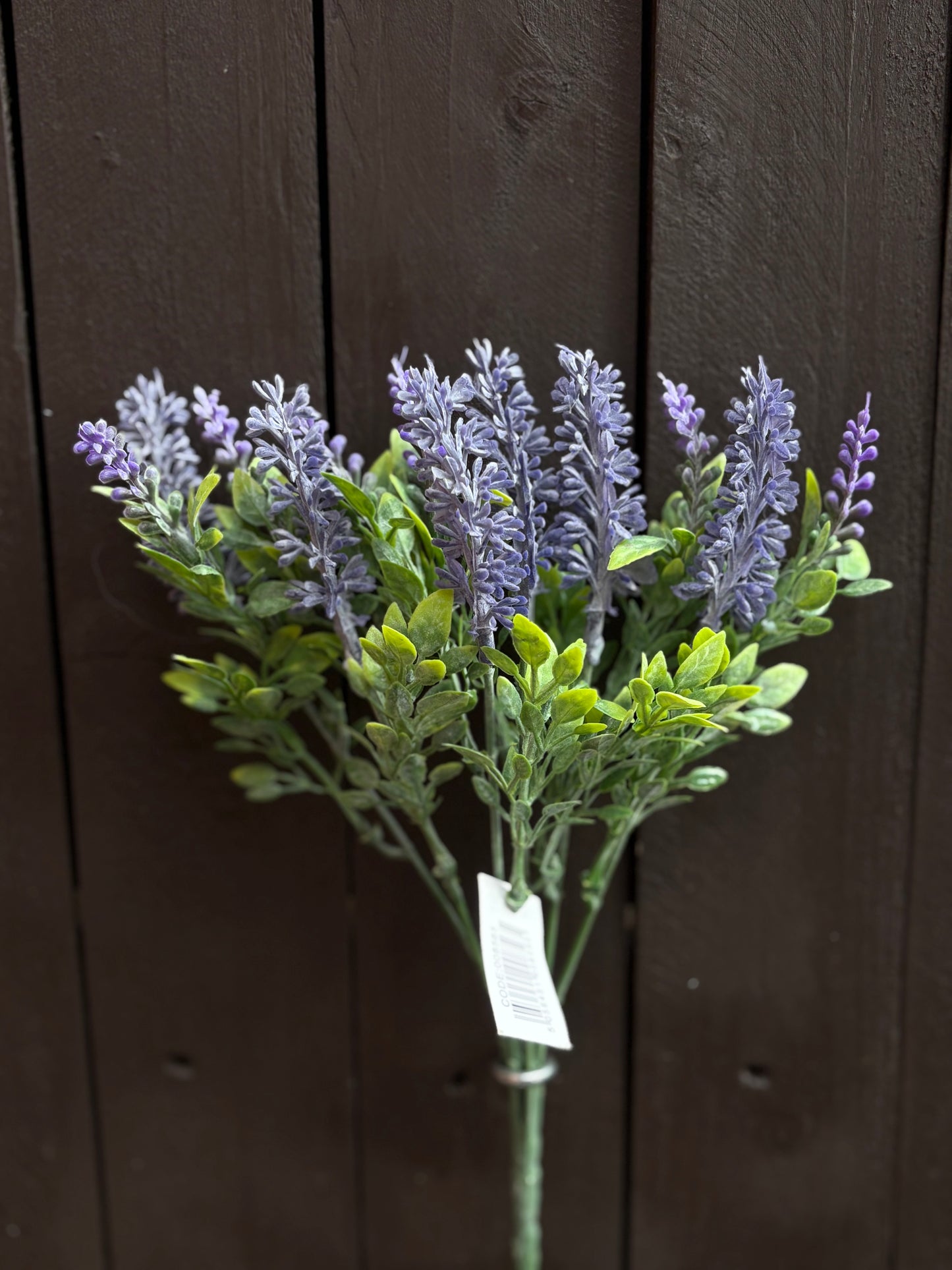 34cm MINI FLOCKED LAVENDER BUSH PURPLE