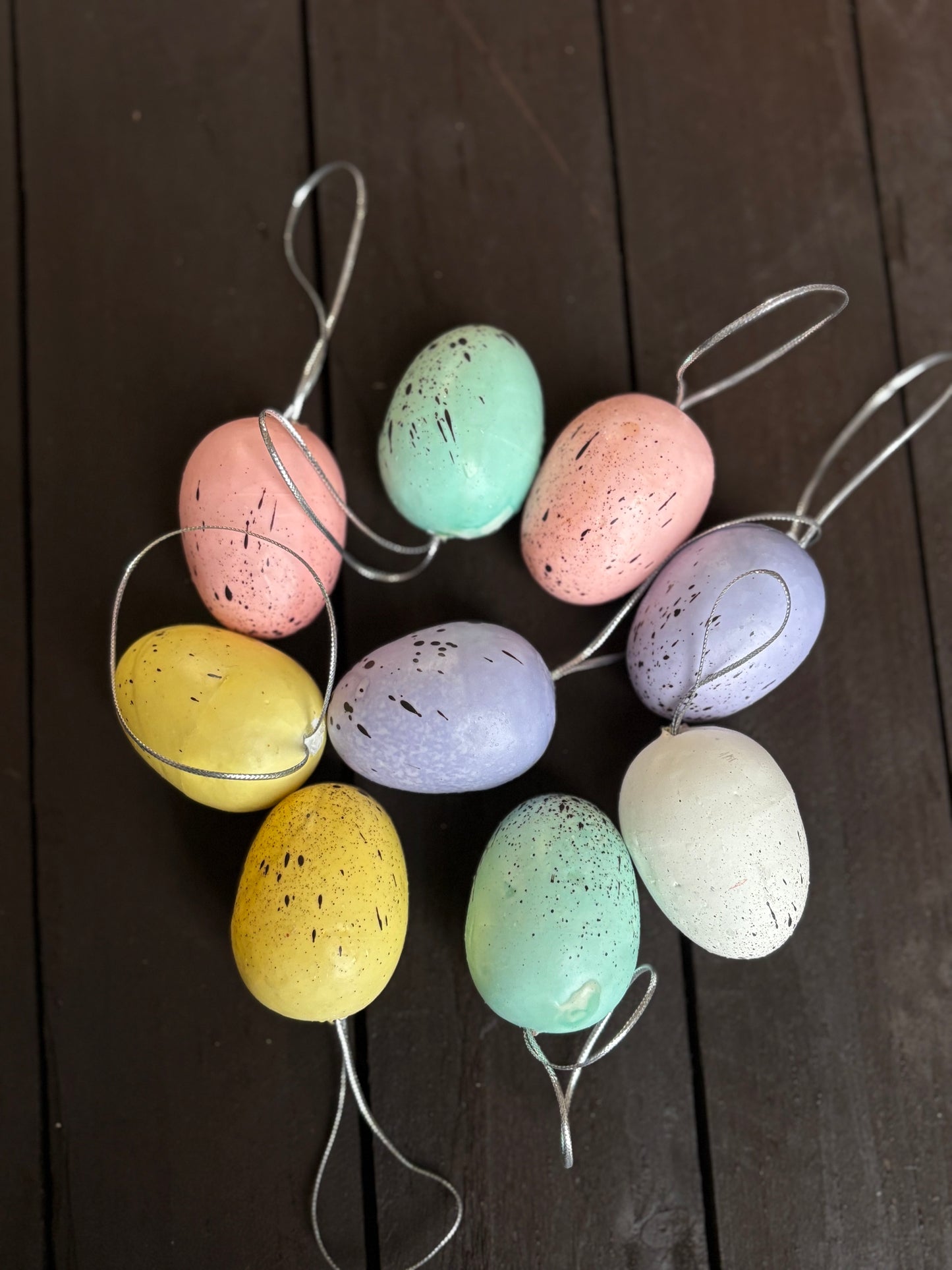 PACK 9 HANGING MIX EASTER EGGS