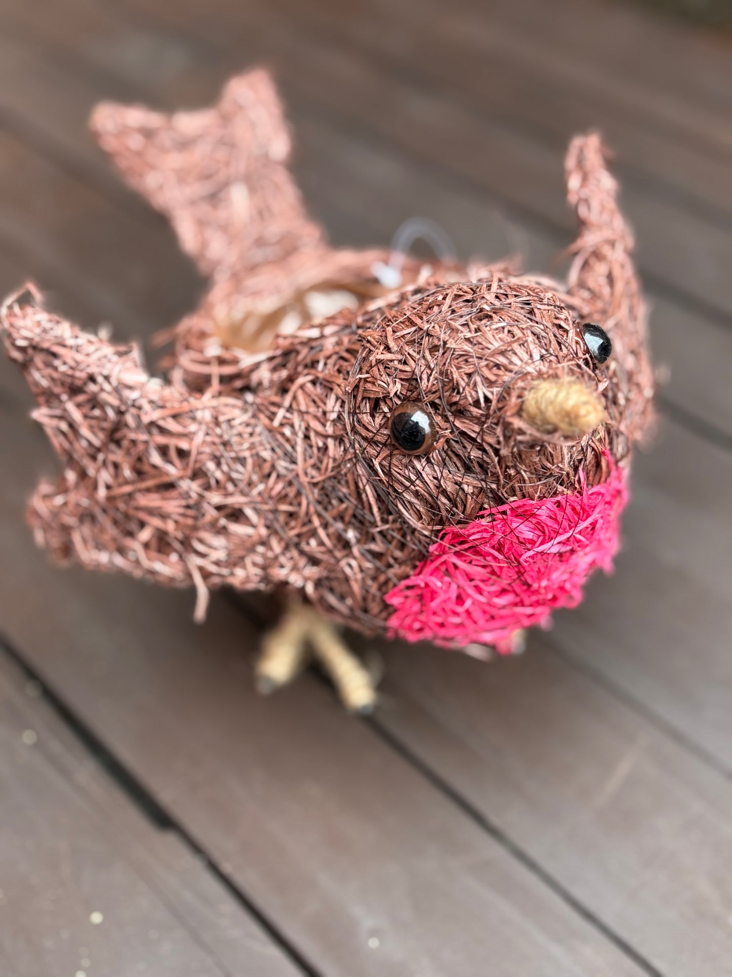 30cm NATURAL SALIM STANDING ROBIN OVAL PLANTER