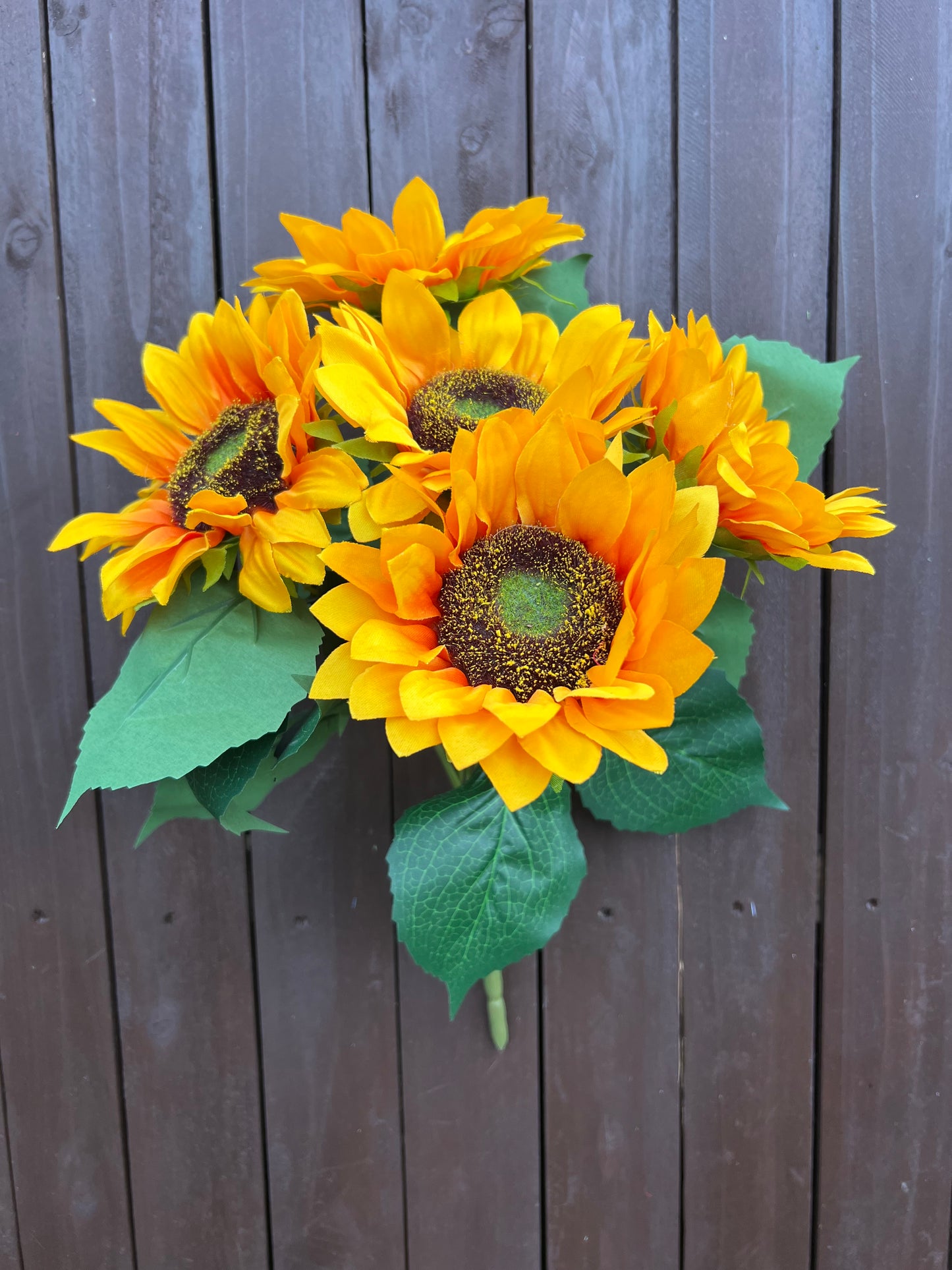 44cm LARGE SUNFLOWER BUSH (5 HEADS) YELLOW
