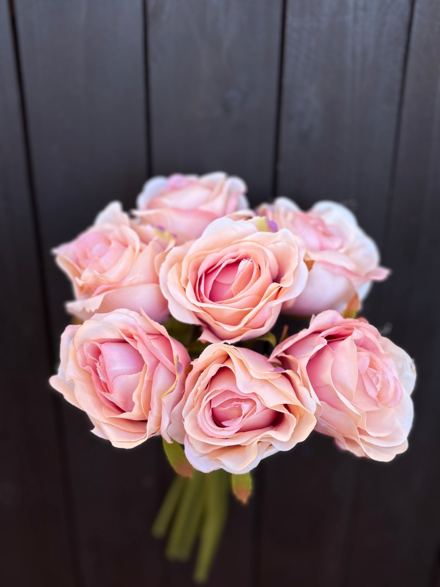 31cm OPEN ROSE BUNDLE BUNDLE APRICOT