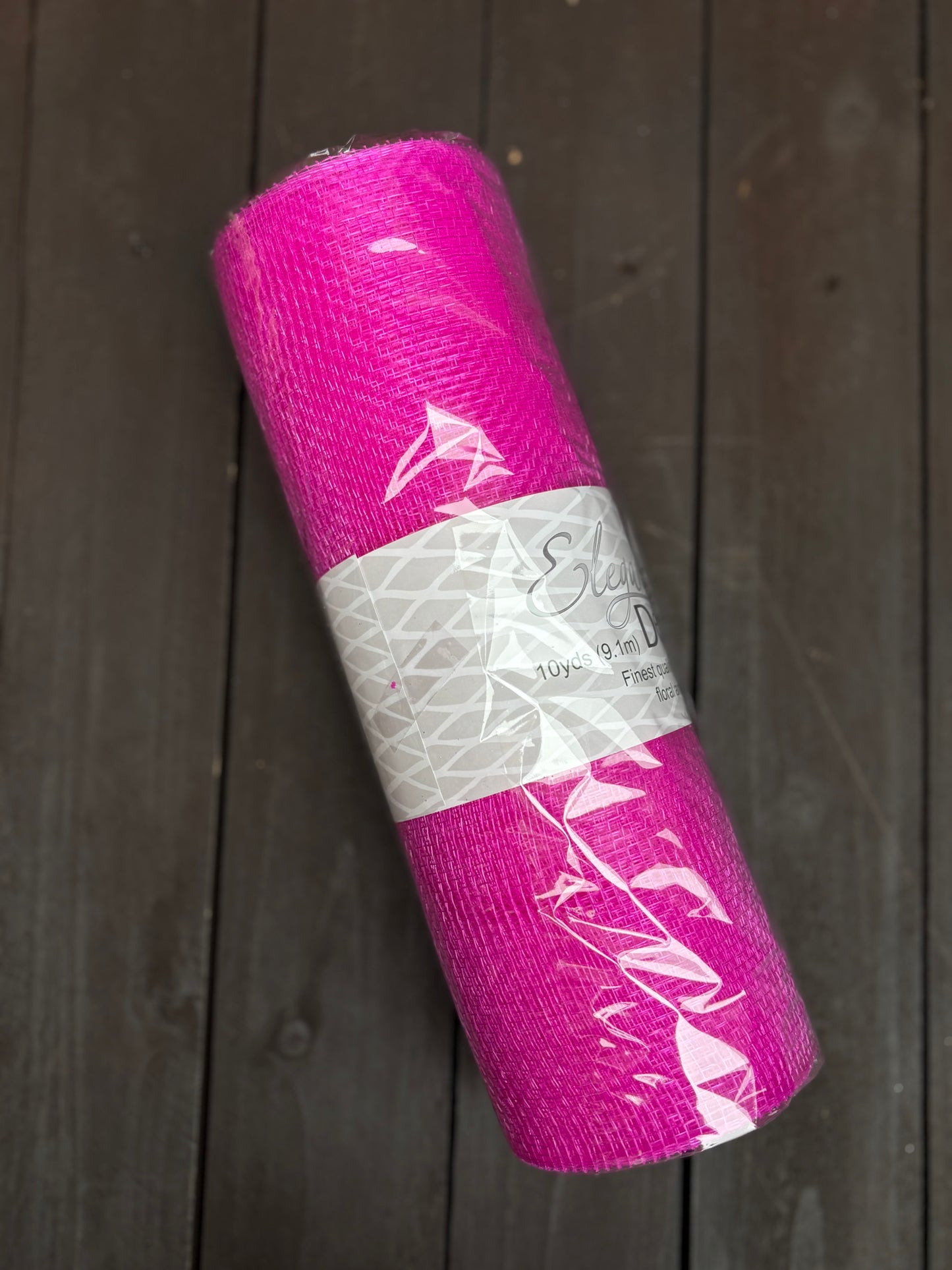 PLAIN DECOMESH FUCHSIA PINK 25cm x 9.1m (10 yards)