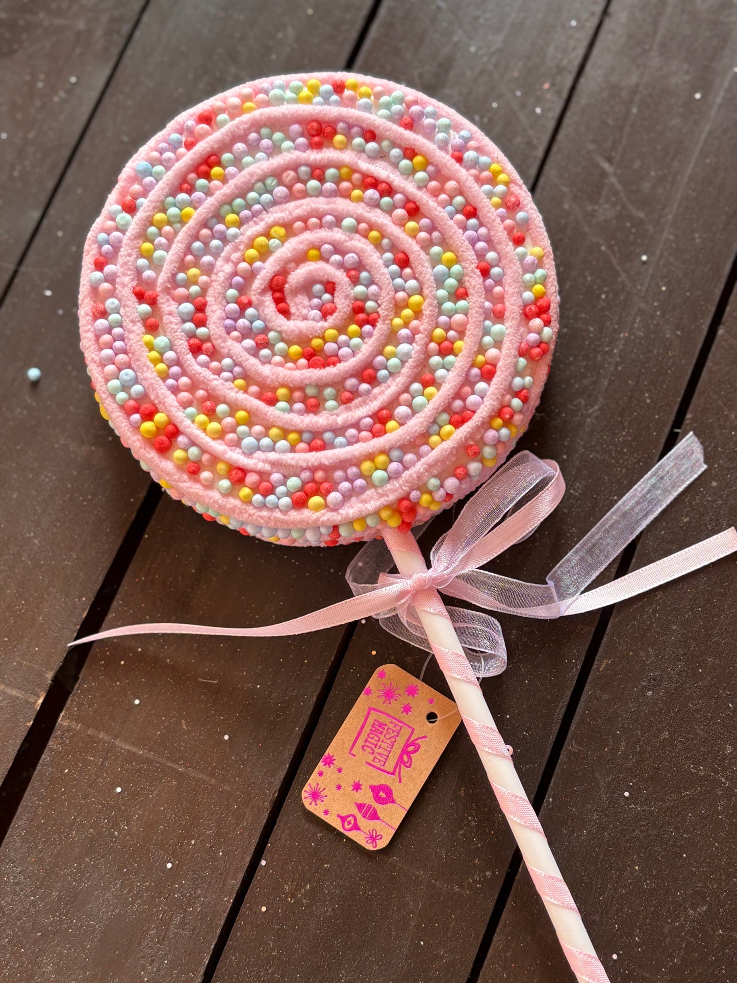 44cm LARGE PASTEL CANDY LOLLIPOP PINK