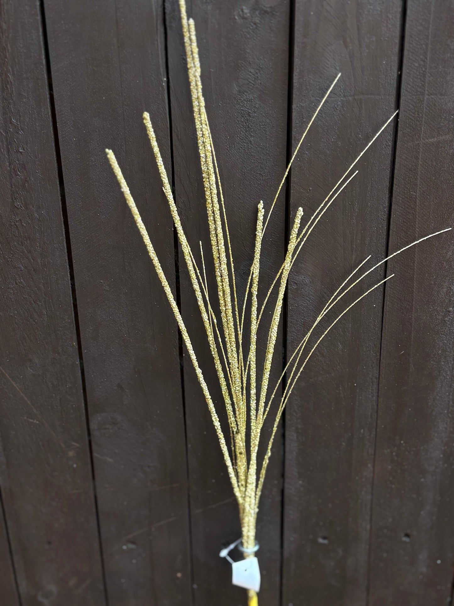 66cm GLITTERED GRASS SPRAY GOLD