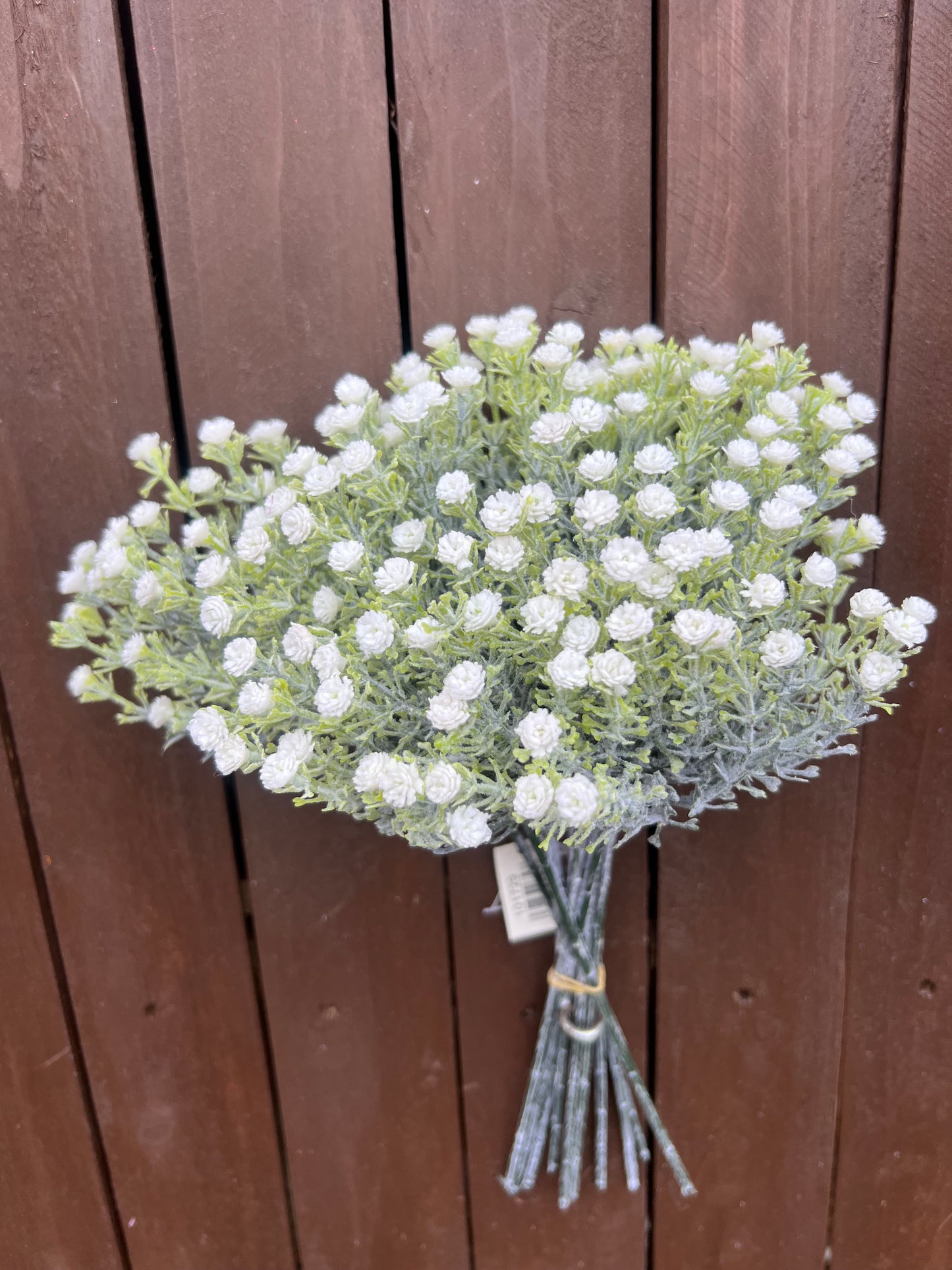 FLOCKED WILD GYPSOPHILA BUNCH IVORY