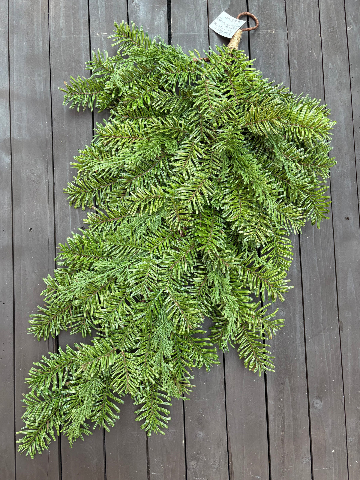 86cm REAL TOUCH COARSE SPRUCE TEARDROP SWAG