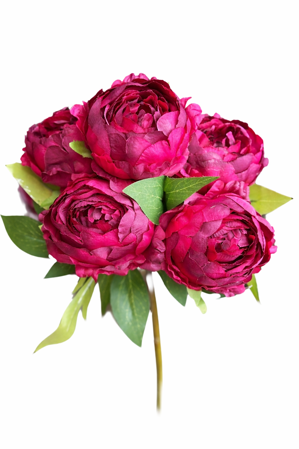 46cm LARGE PEONY BUSH WINE