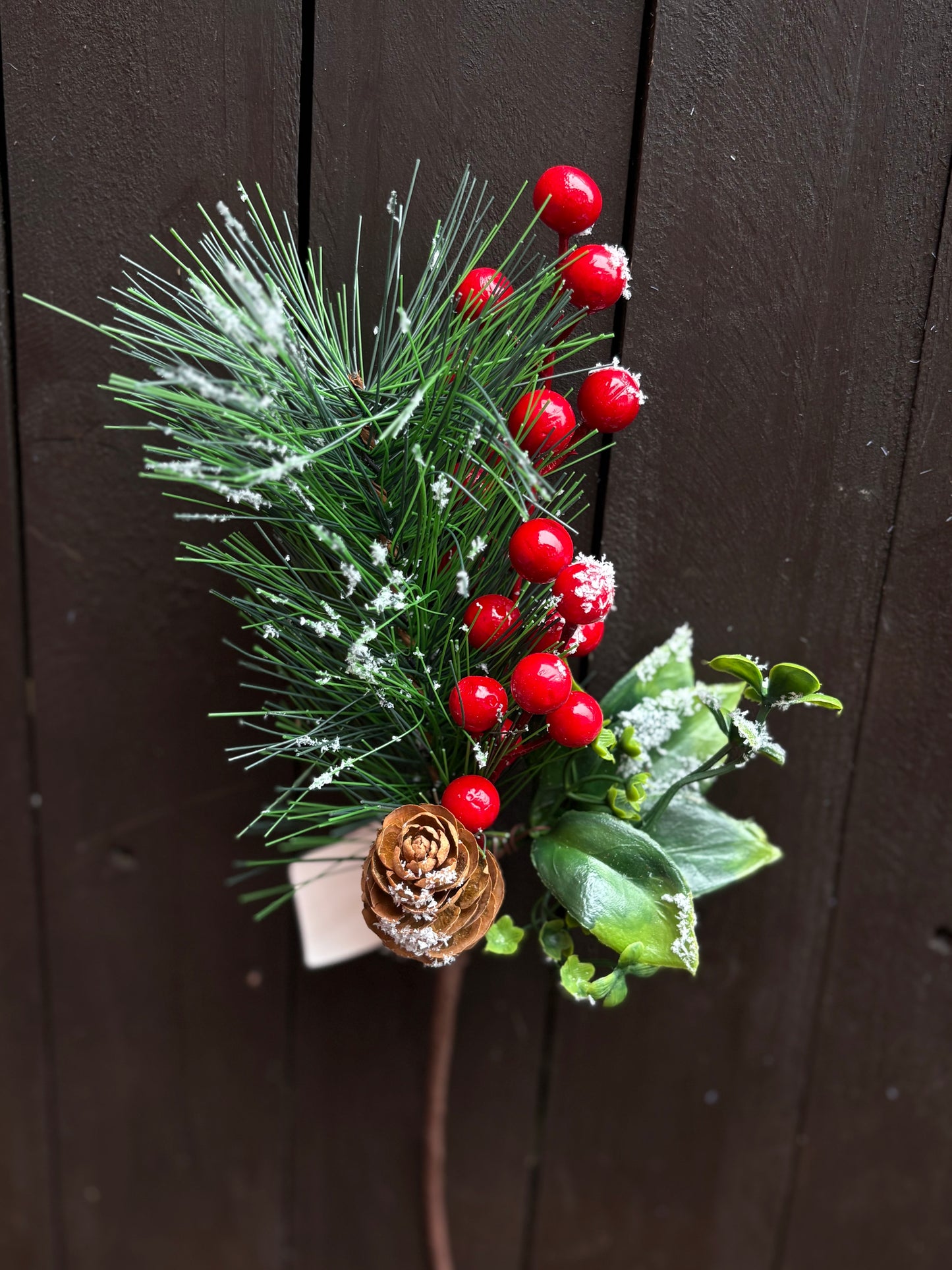 FROSTED NEEDLE PINE CONE BERRY PICK