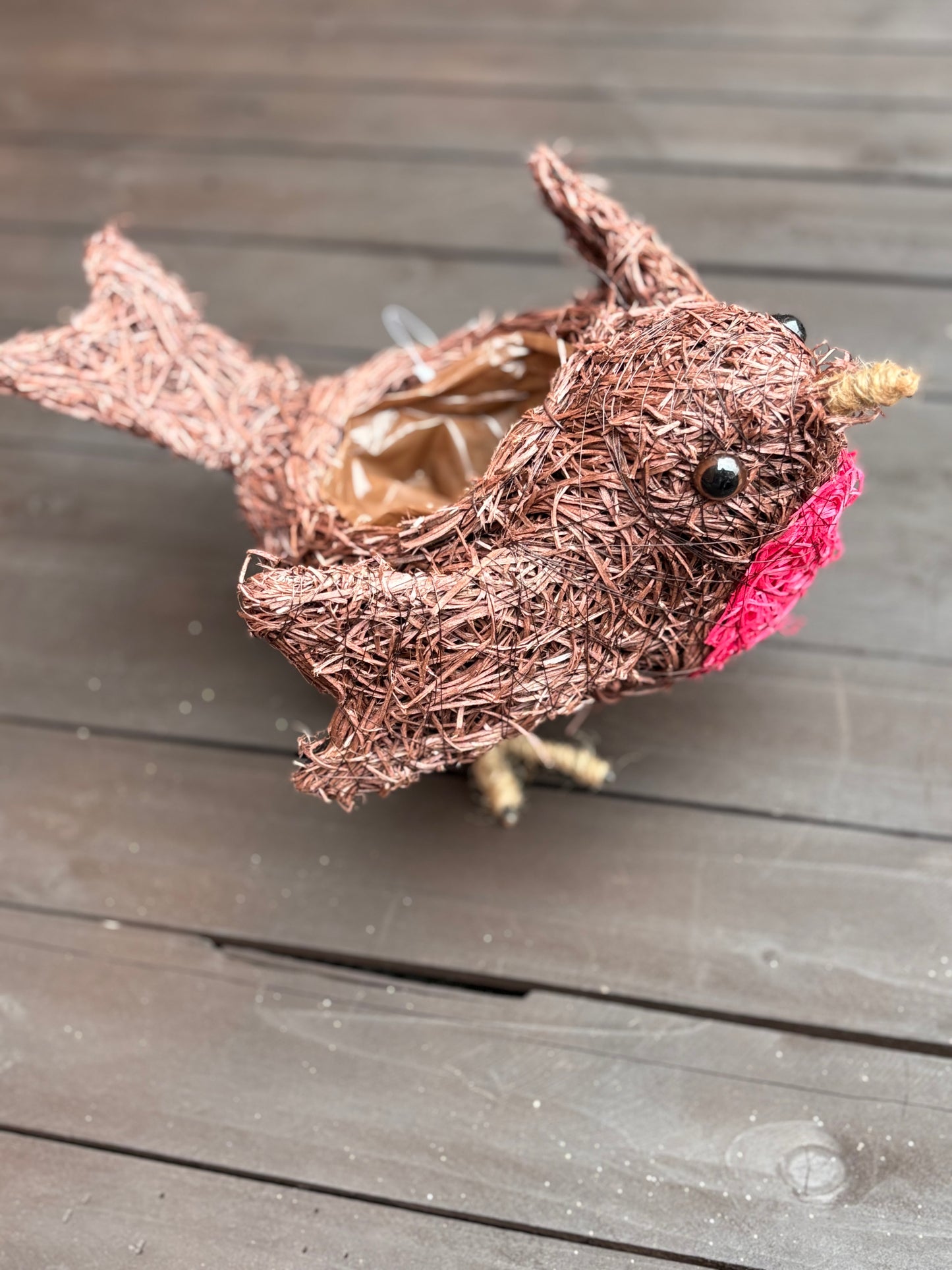 30cm NATURAL SALIM STANDING ROBIN OVAL PLANTER