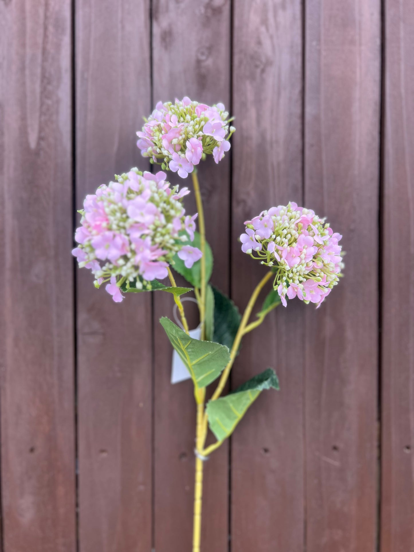 63cm TRIPLE BUDDING HYDRANGEA SPRAY LIGHT PINK