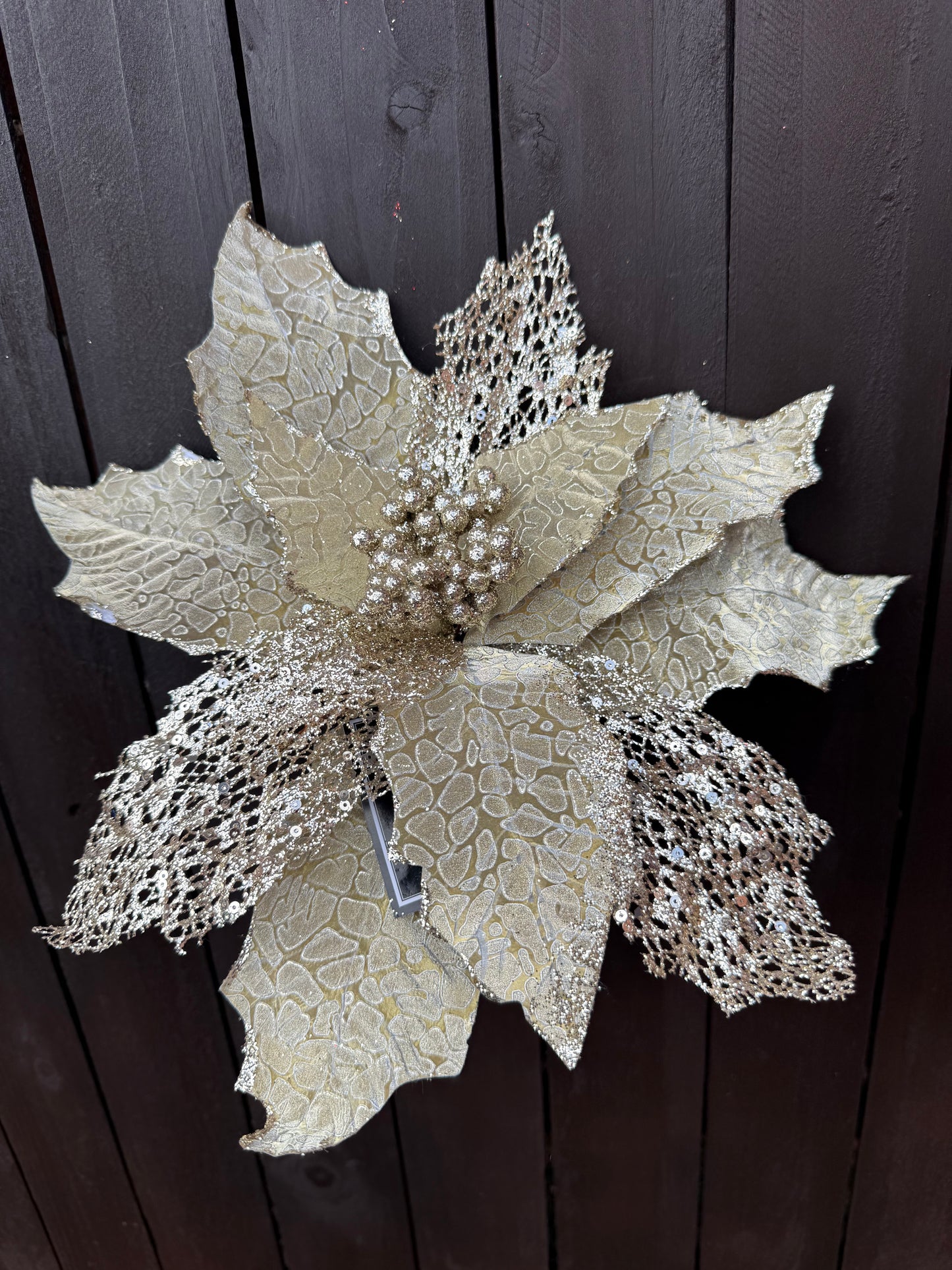 28cm OIL POINSETTIA CHAMPAGNE