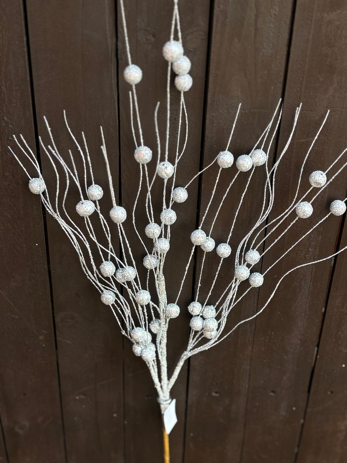 65cm GLITTERED BALL SPRAY SILVER