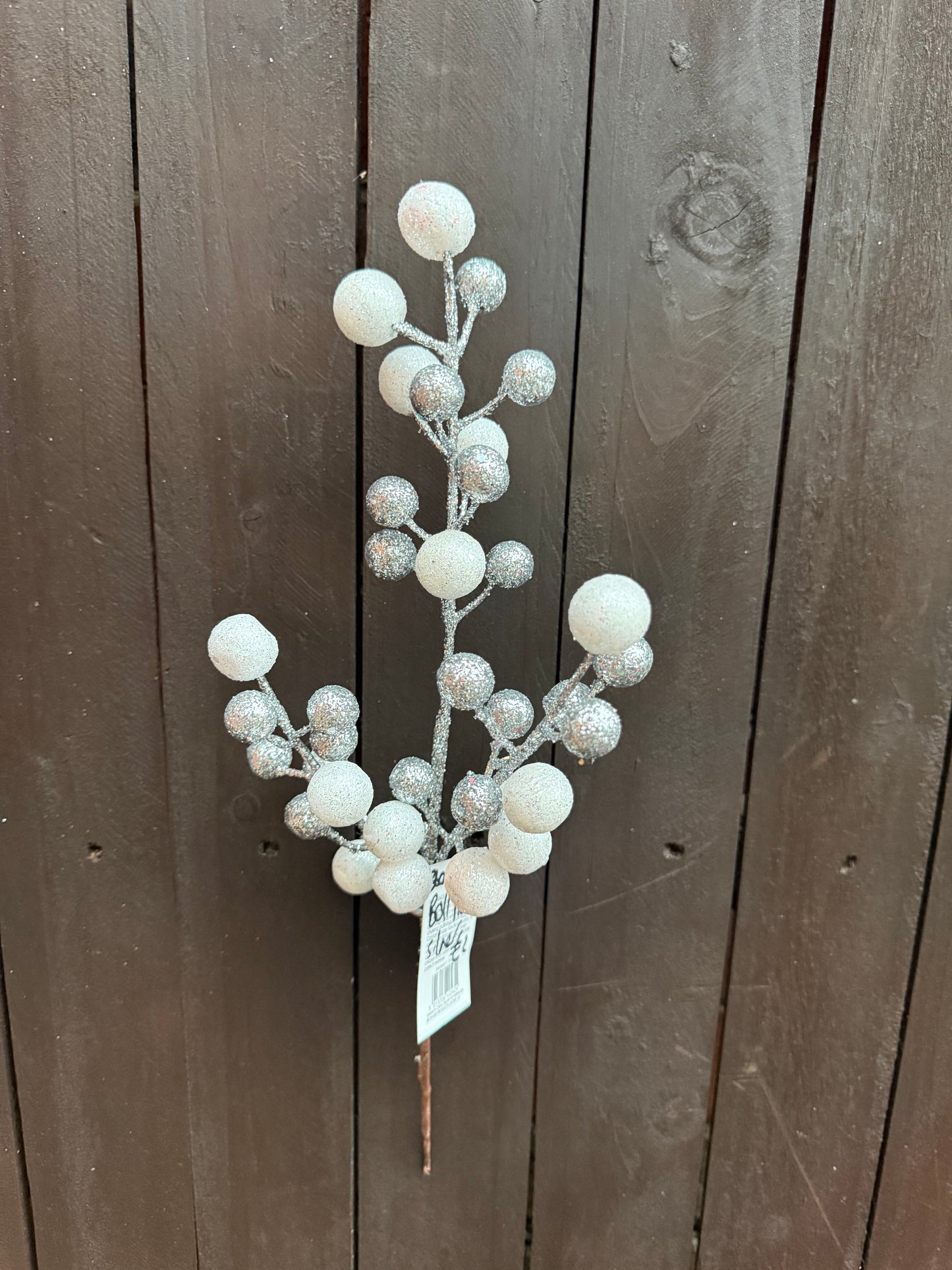 36cm BALL PICK SILVER/WHITE
