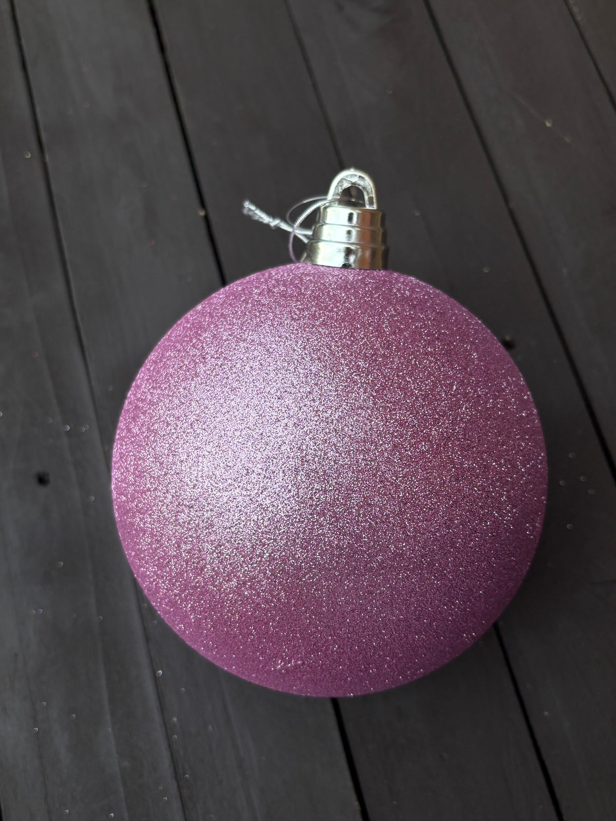 15cm GLITTER BAUBLE LILAC