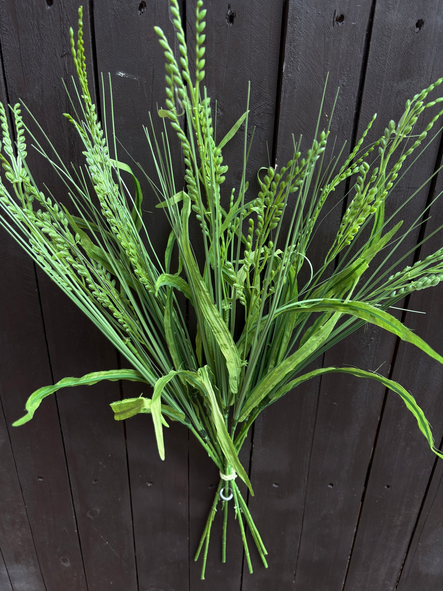 PACK 6 60cm WHEAT GRASS SPRAY GREEN