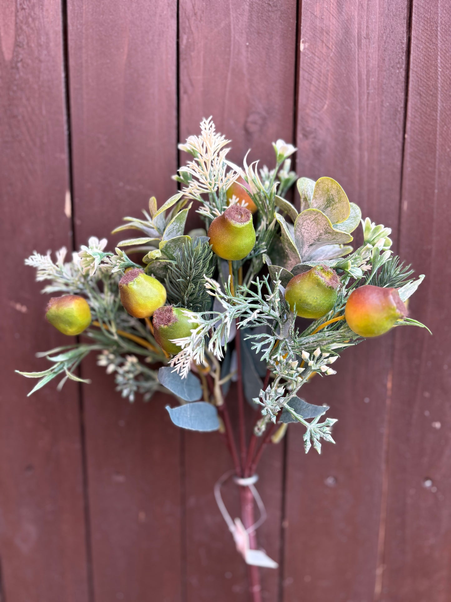 36CM LARGE GREEN ROSEHIP MIX FOLIAGE