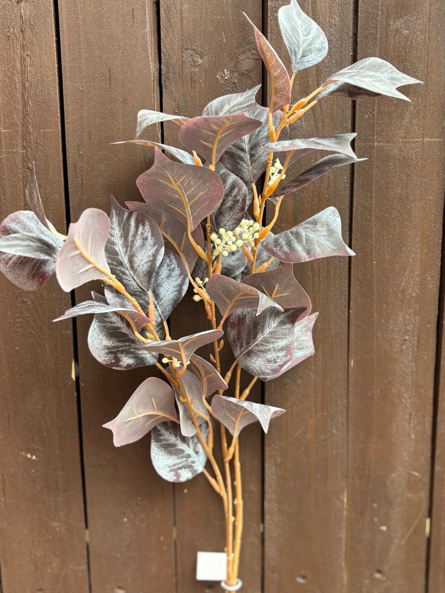 80cm NOAH LEAF SPRAY BURGUNDY