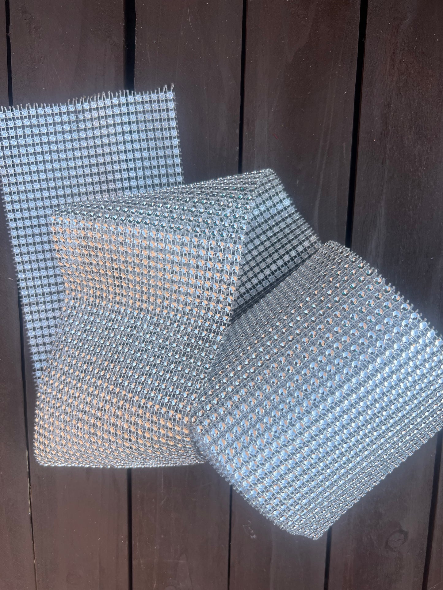 24 ROW DIAMANTE ROLL (115mm x 10yrds) SILVER