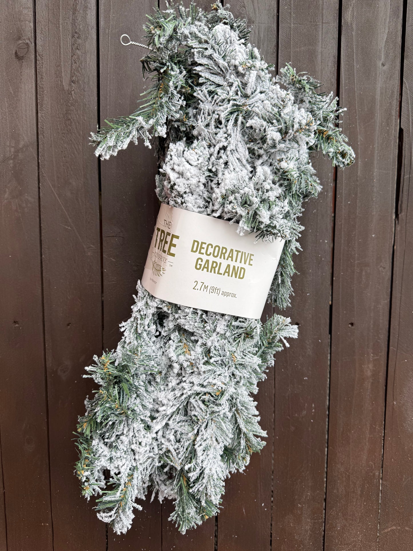 2.7M FLOCKED SNOW GARLAND