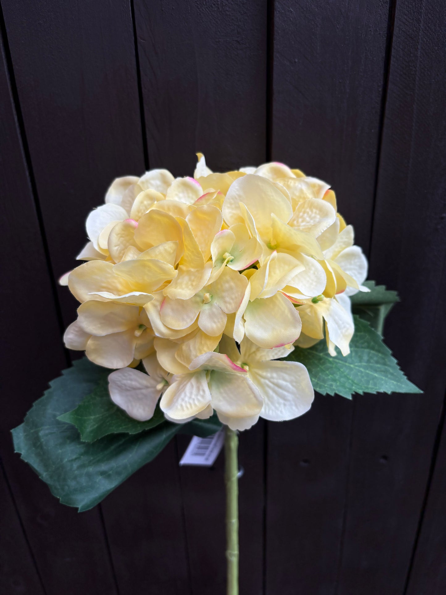 51cm CHLOE SINGLE LARGE HYDRANGEA LEMON