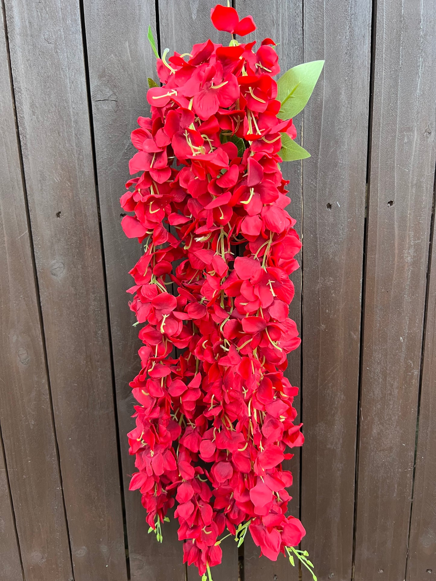 5 STEM TRAILING HYDRANGEA RED