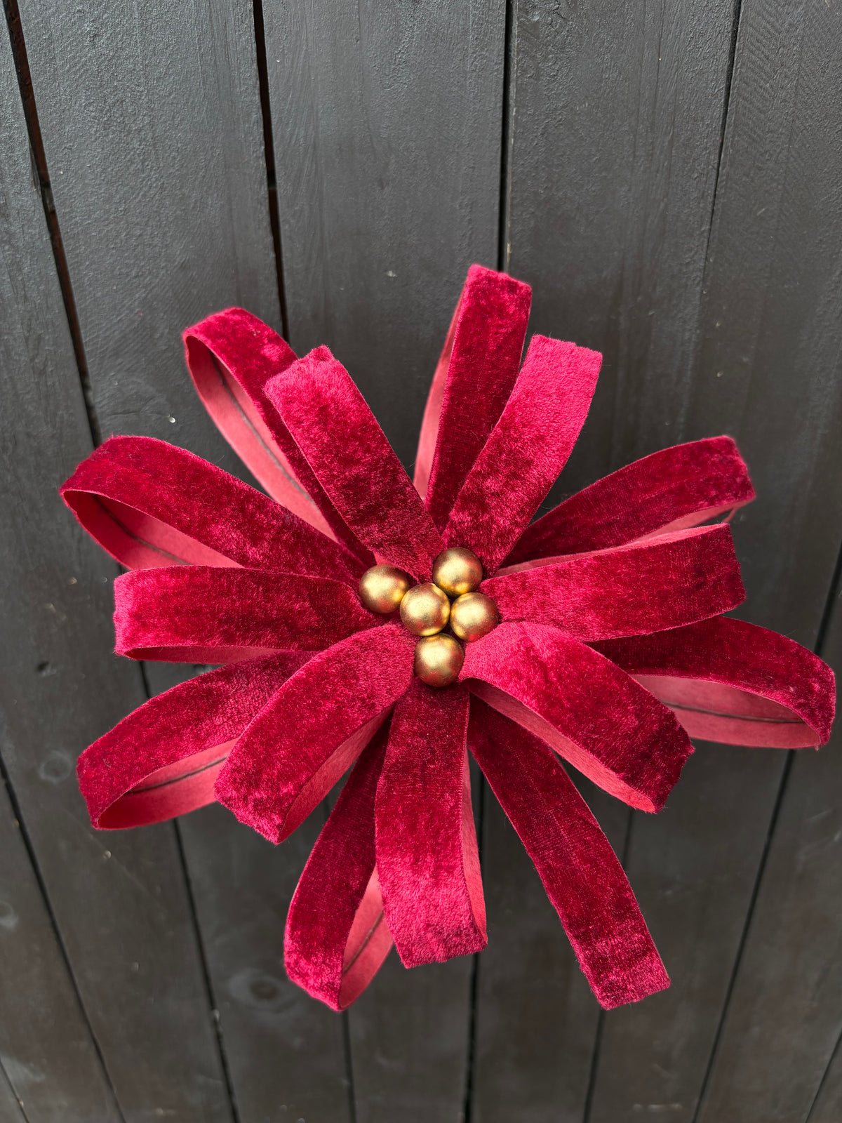 23cm FLOWERBURST BURGUNDY