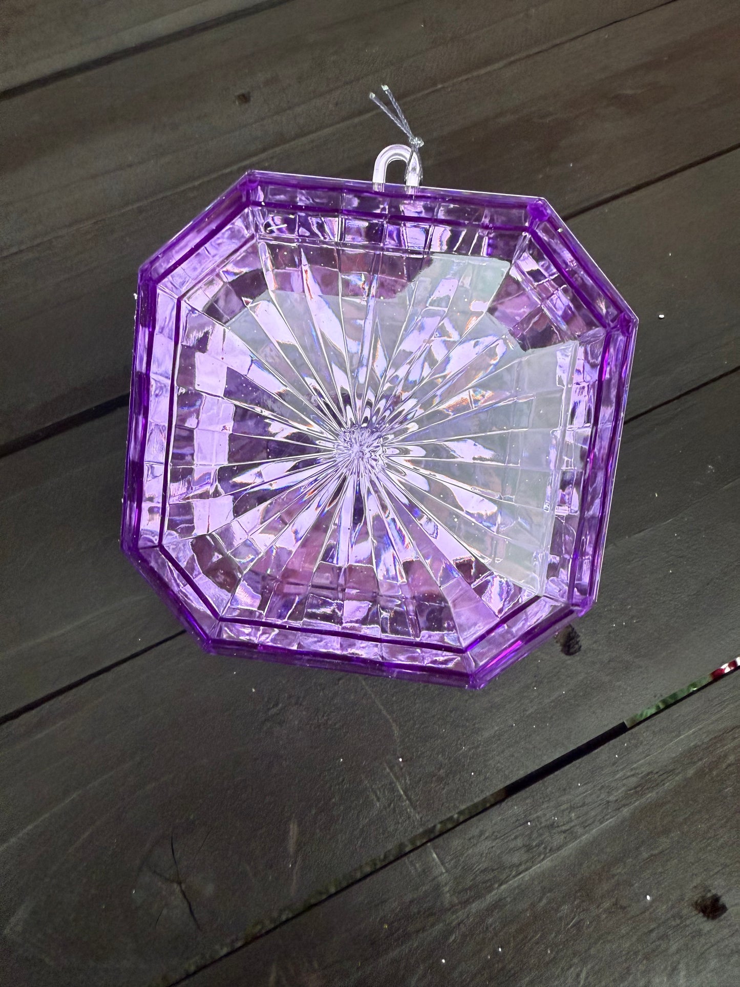 SQUARE JEWEL 4.5" X 4.75" X 2" PURPLE