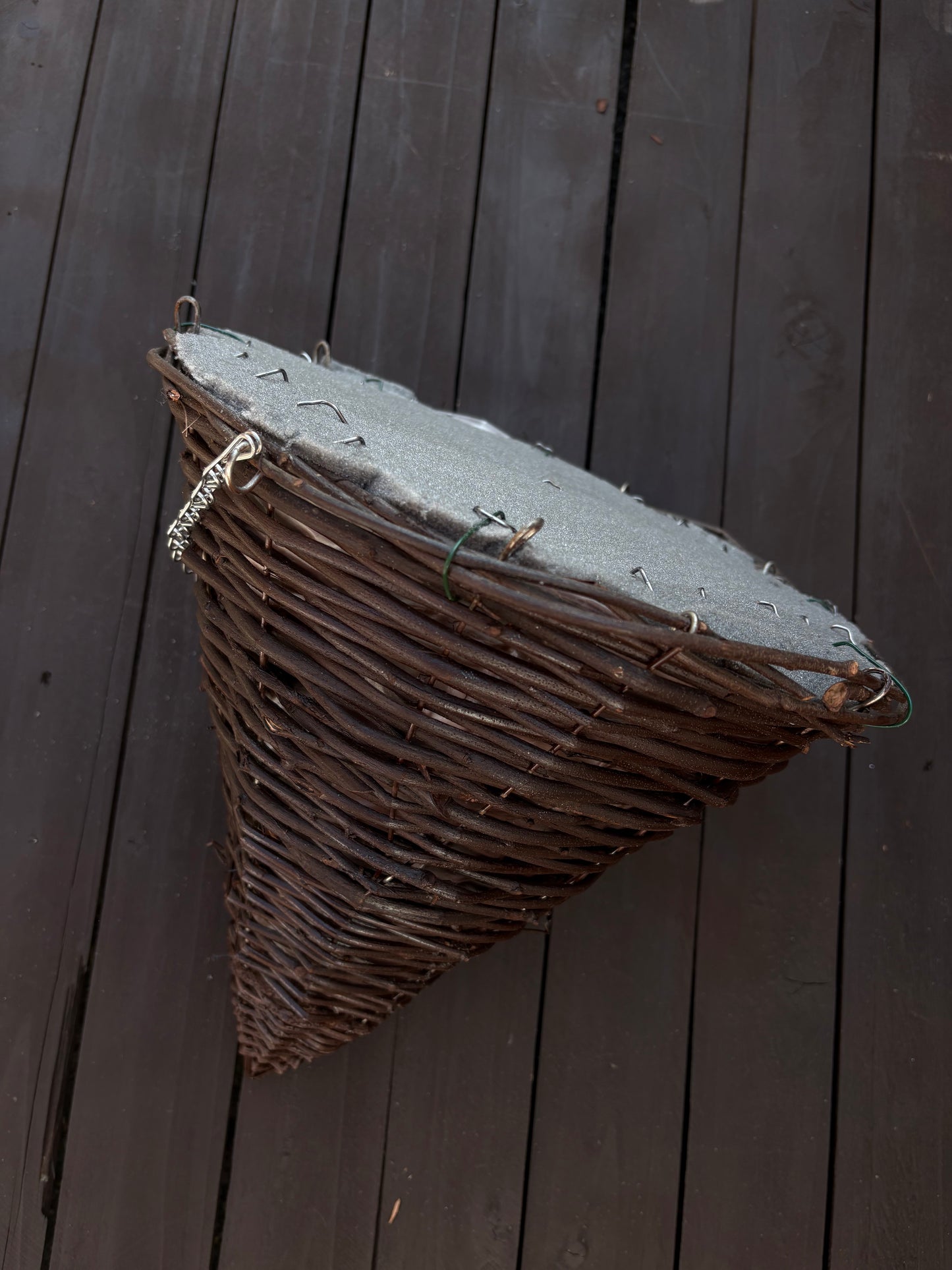 PACK 4 READY PREPPED 12" CONE HANGING BASKETS