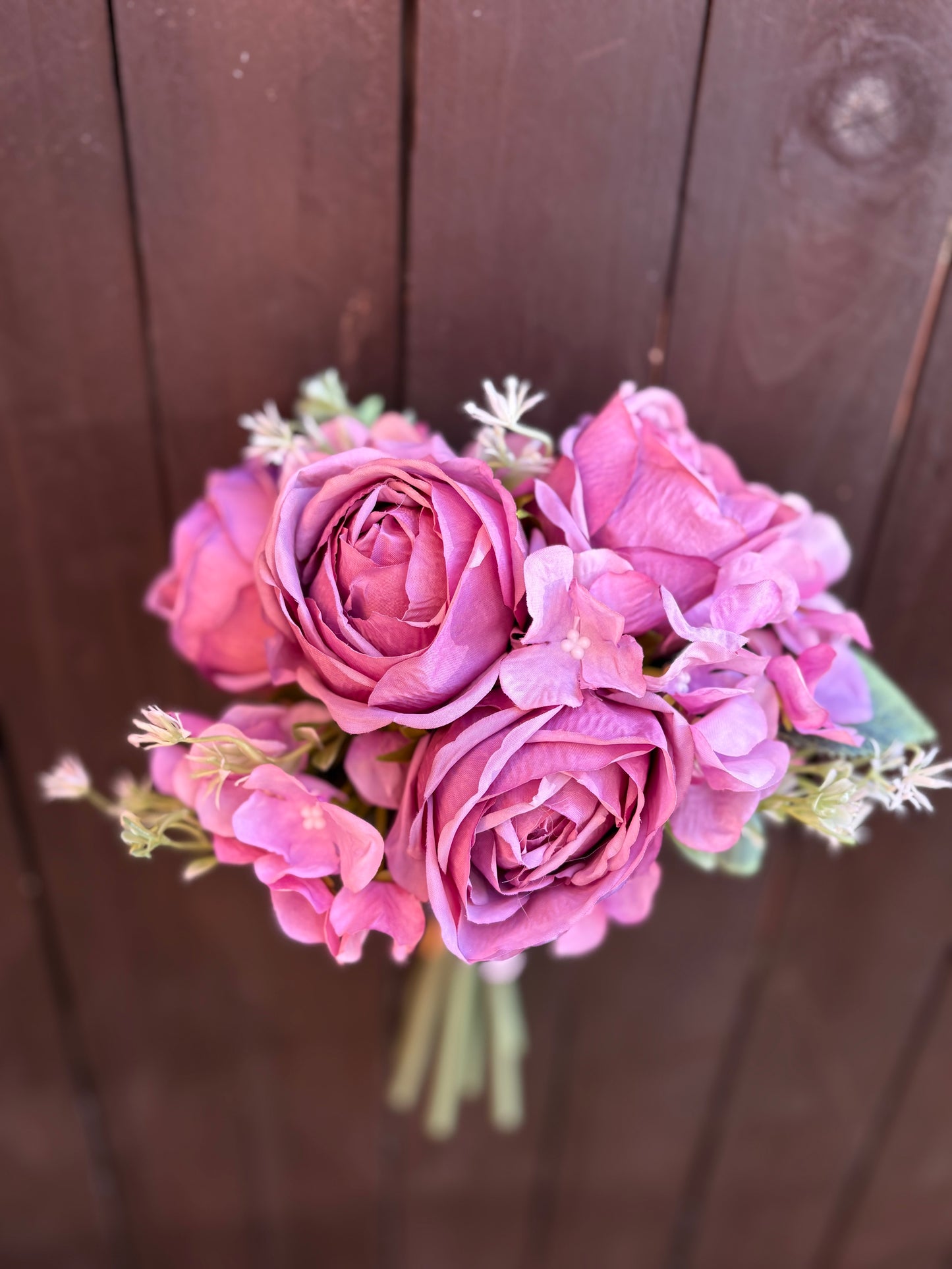 35cm ROSE & HYDRANGEA LILAC