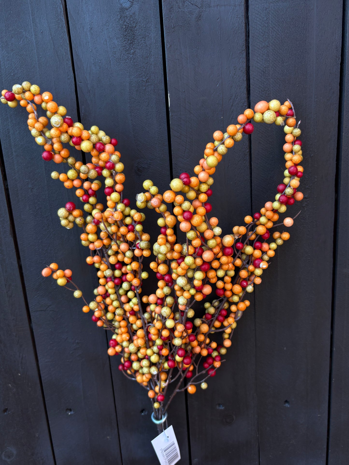 40cm CLUSTER BERRY BUNCH RED/GREEN/ORANGE