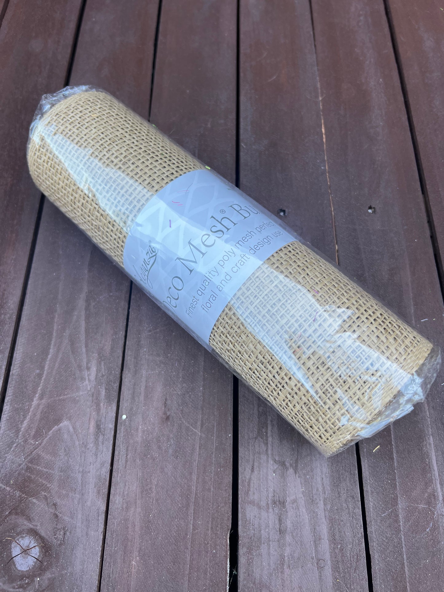 DECOMESH BURLAP 25cm x 4.57m LIGHT NATURAL