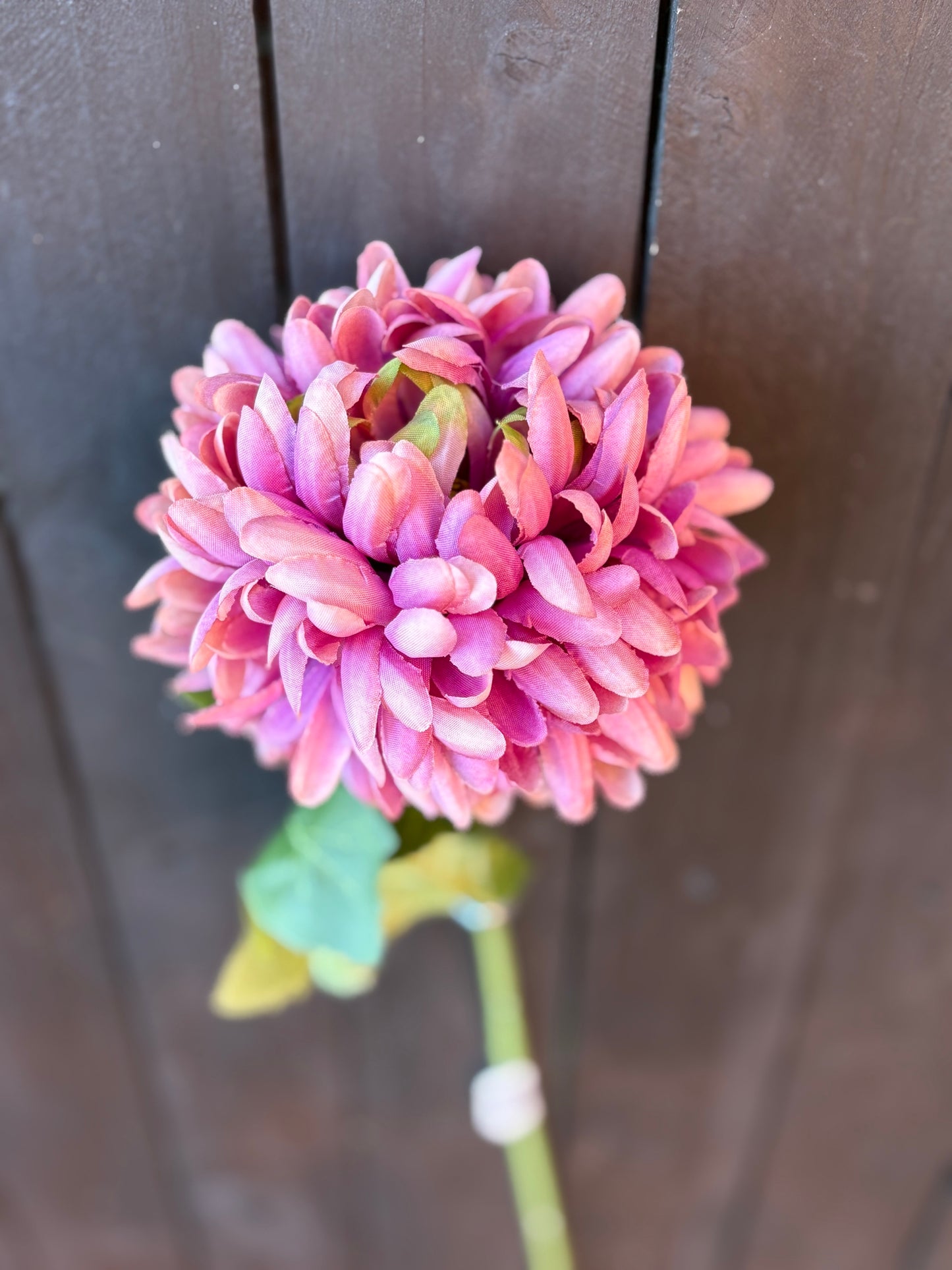 SINGLE POM POM FLOWER VINTAGE PINK