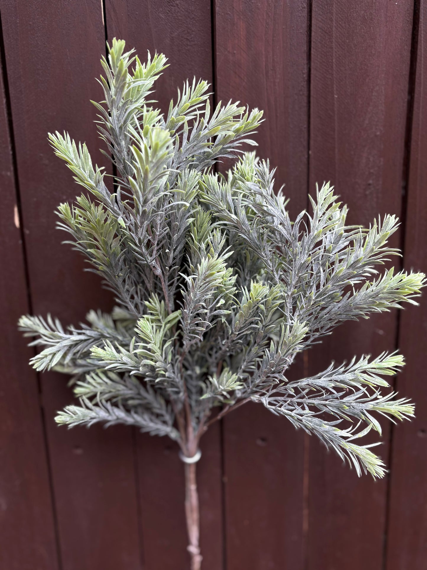 FLOCKED RAVEN LEAF SPRAY GREEN