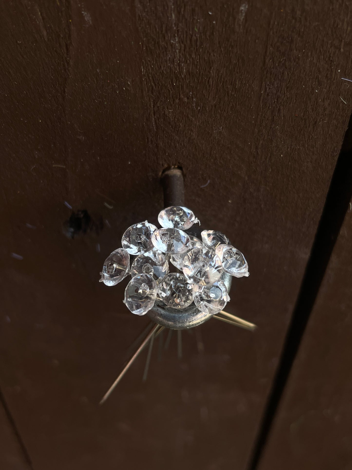 4cm DIAMANTE CLEAR PINS 100pcs