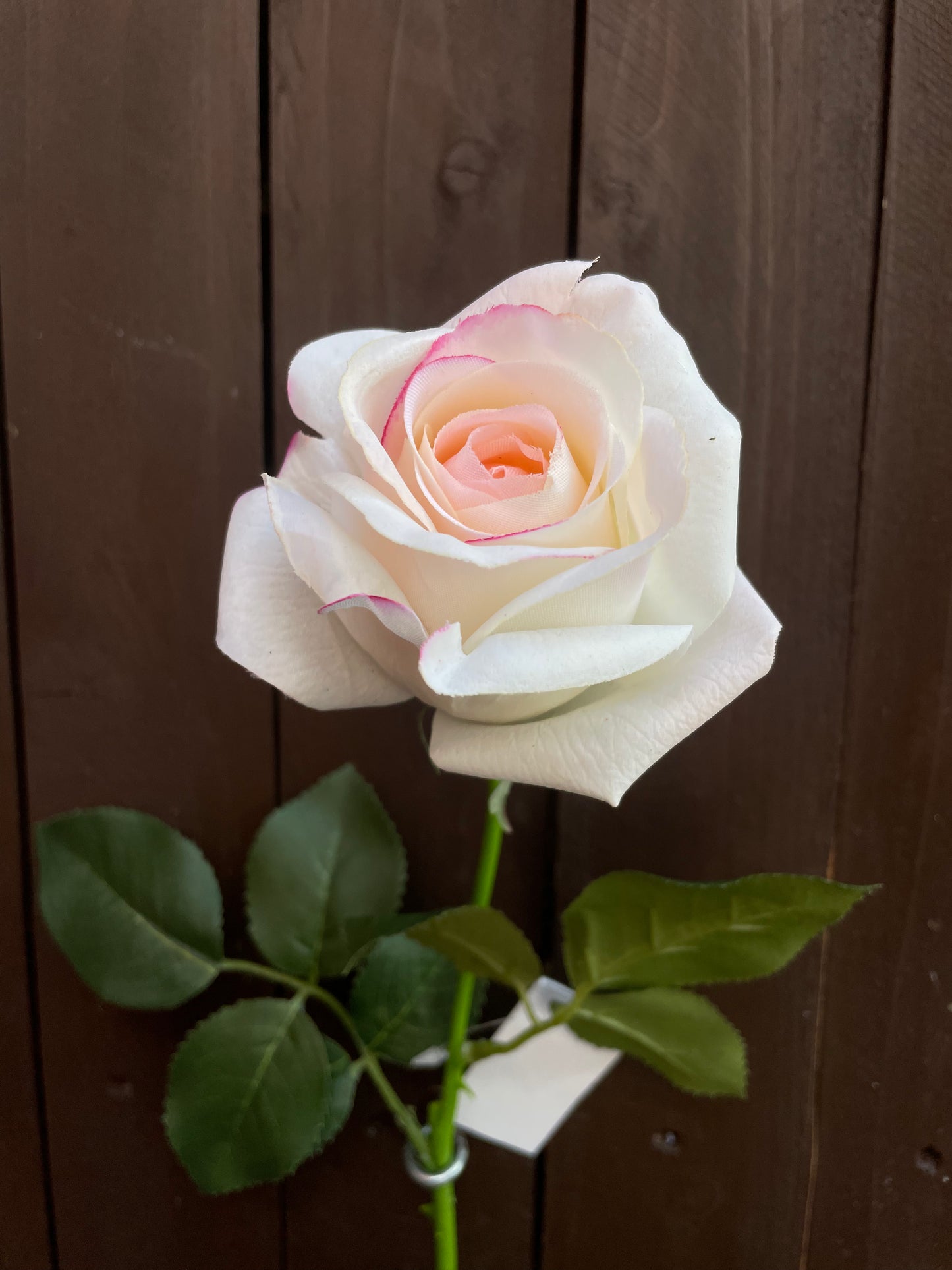 65cm REAL TOUCH LARGE ROSEBUD CREAM/PINK