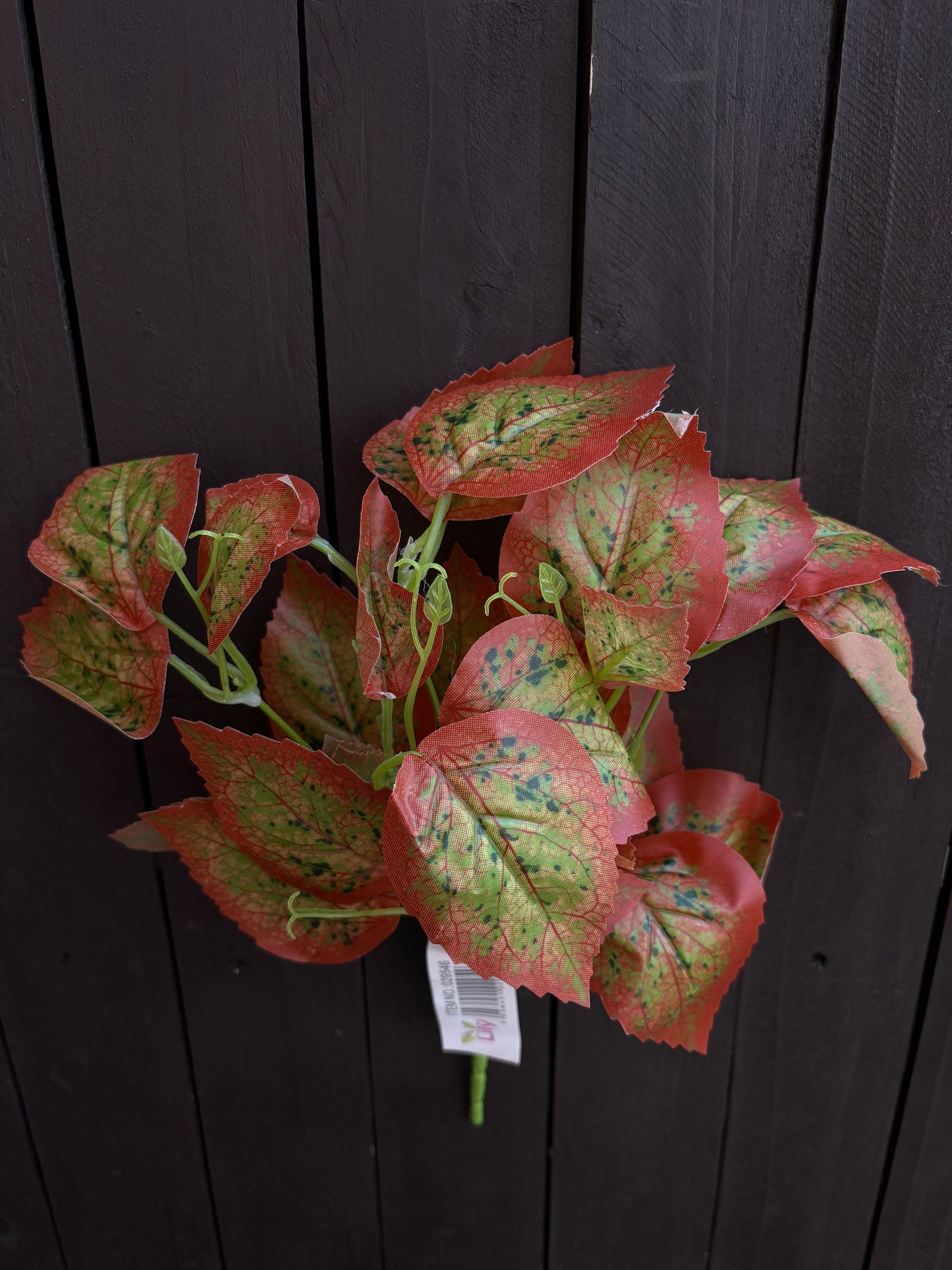 32cm COLEUS BUSH ORANGE/GREEN