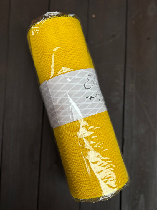 PLAIN DECOMESH YELLOW 25cm x 9.1m (10 yards)