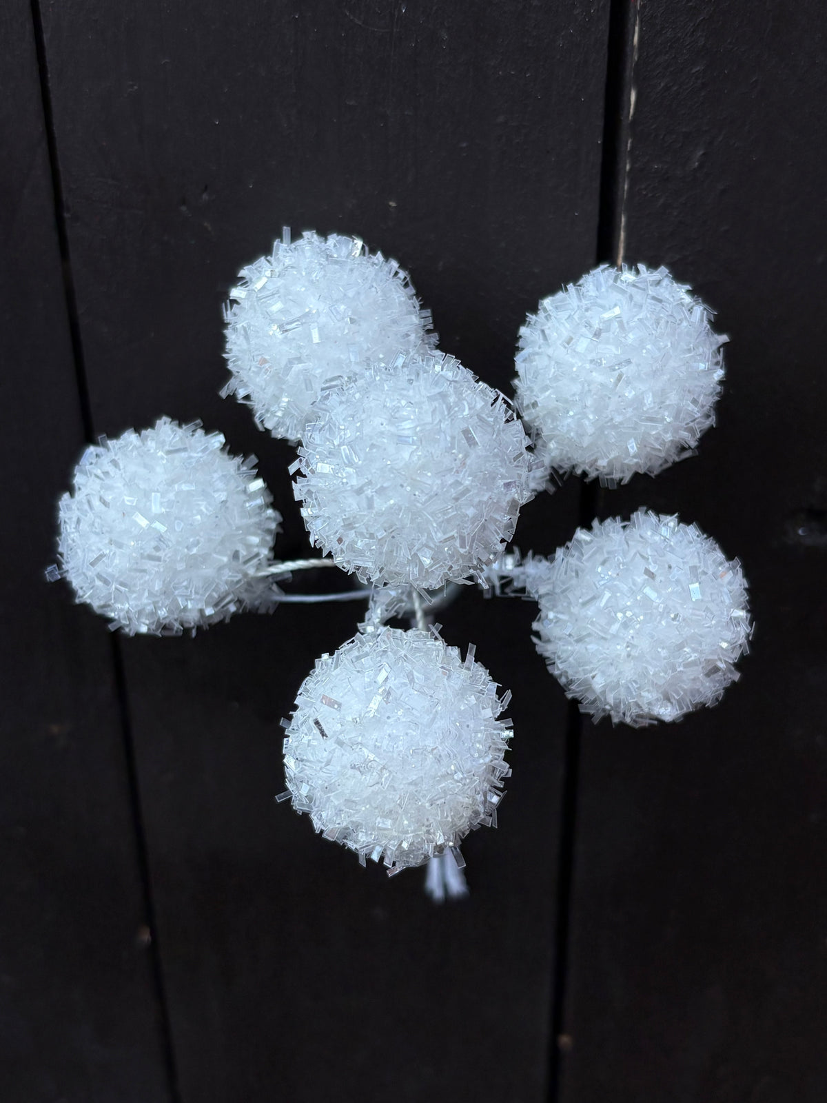 13cm SPARKLE BERRY PICK WHITE