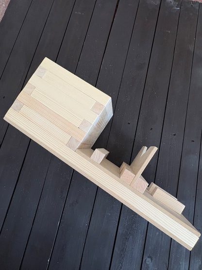 GLUE GUN WOODEN HOLDER - COMPARTMENT FOR GLUE STICKS
