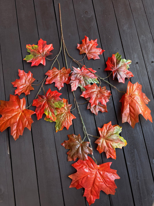72cm SINGLE MAPLE LEAF SPRAY