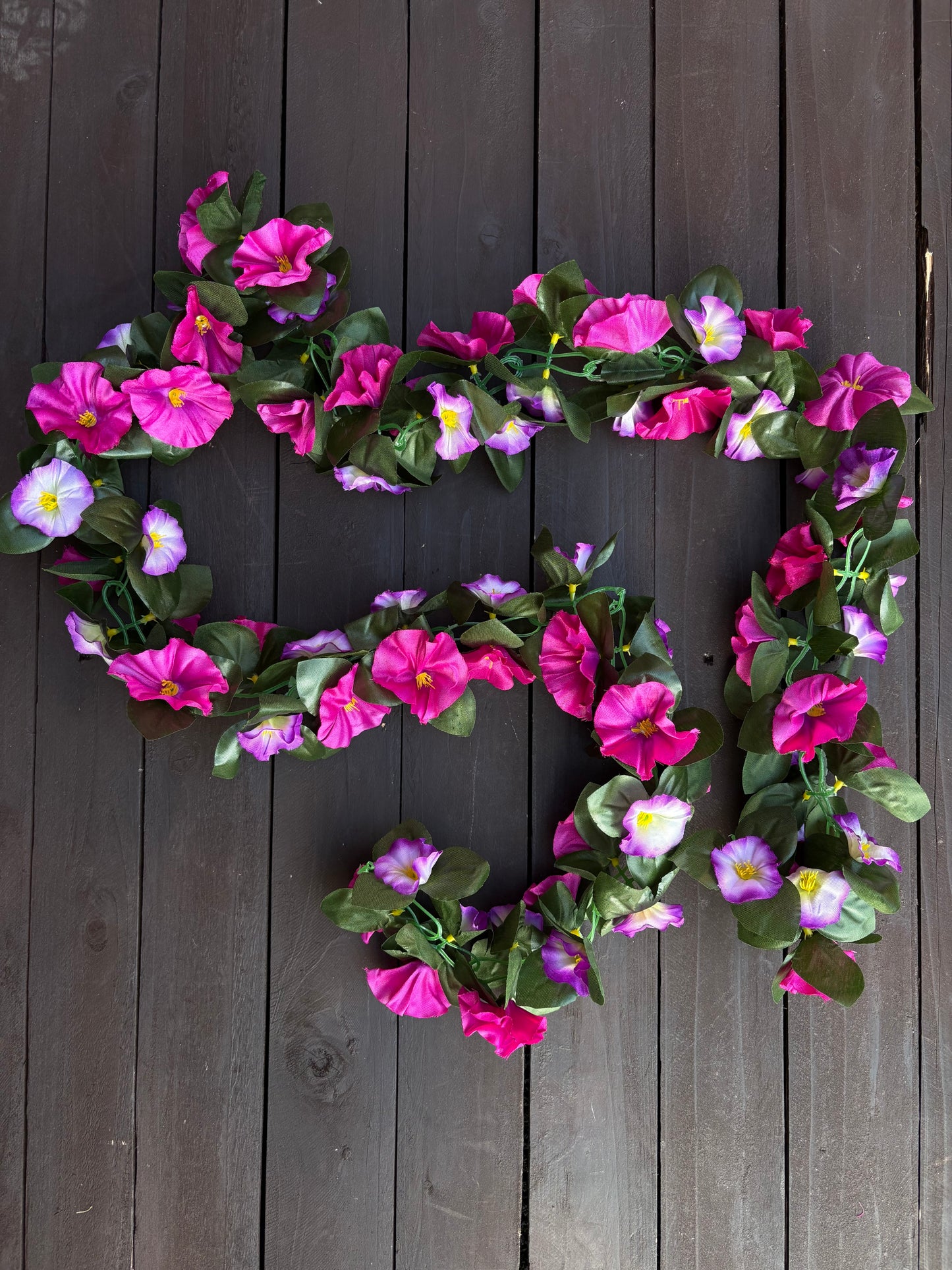 MORNING GLORY GARLAND PURPLE MIX