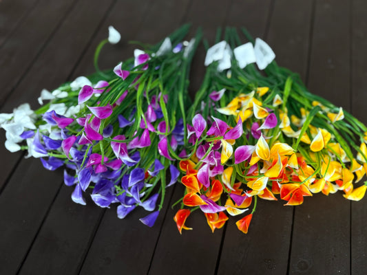 BULK BAG CALLA LILYS (12 MIXED COLOUR BUNCHES)