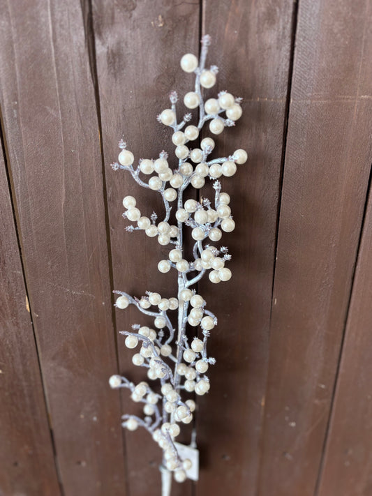 76CM PEARLISED BERRY STEM