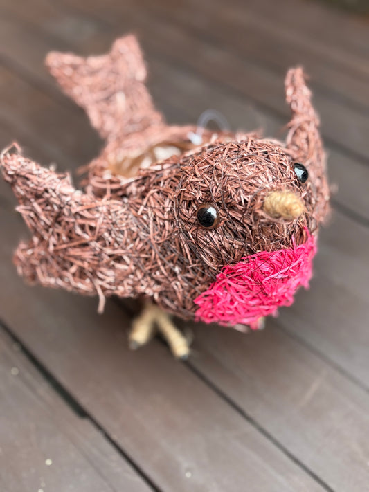 30cm NATURAL SALIM STANDING ROBIN OVAL PLANTER
