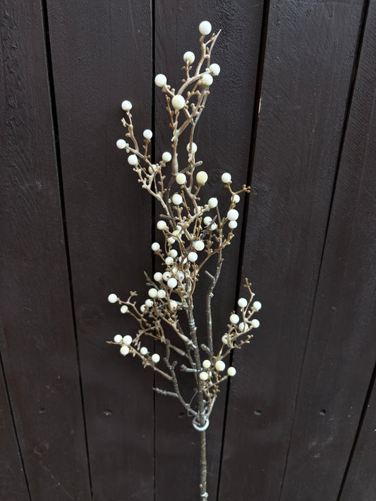 67cm SEASONAL MINI BUD BERRY STEM CREAM