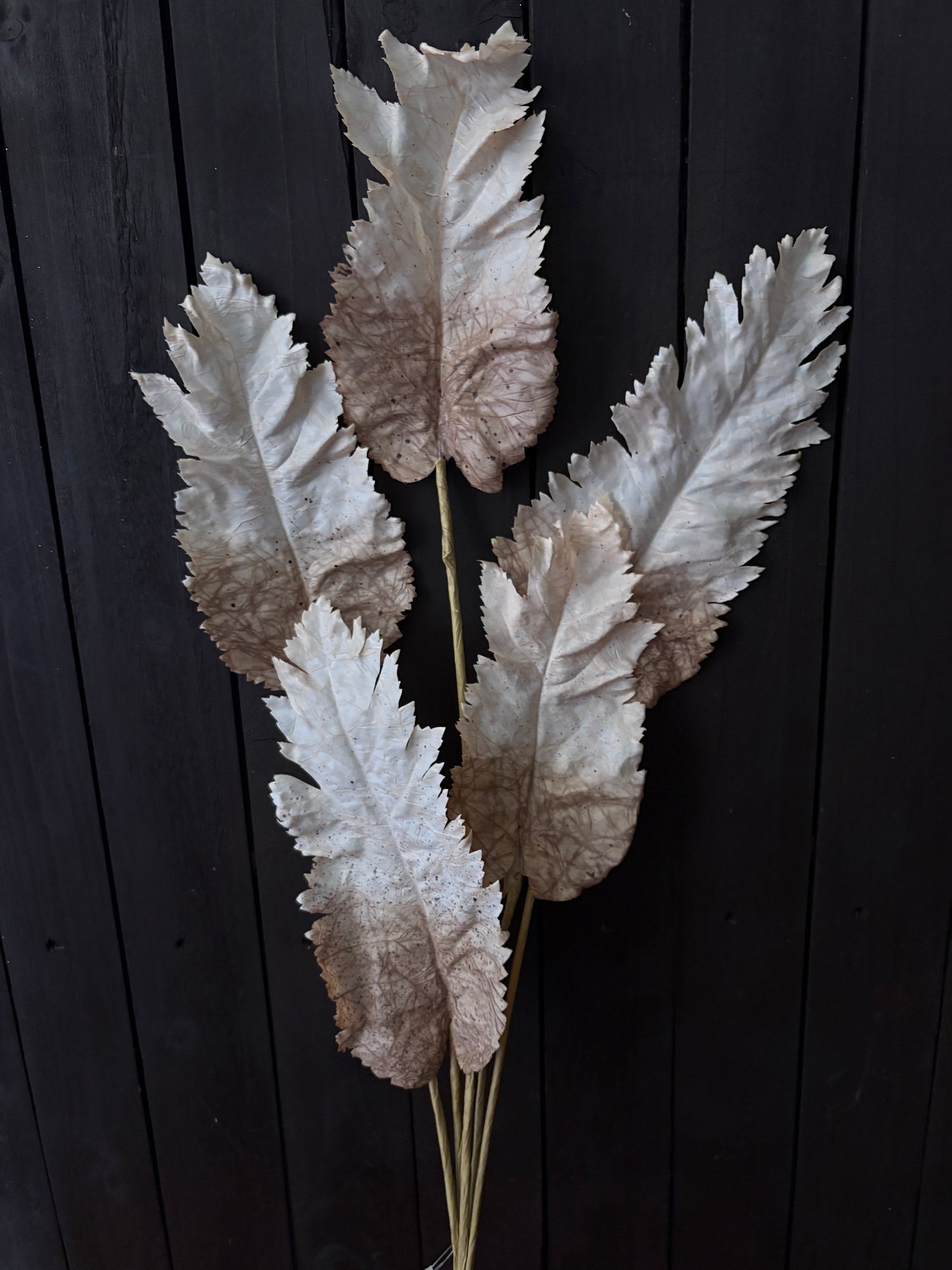 85cm DRIED TOUCH FALL LEAF BUNCH OYSTER