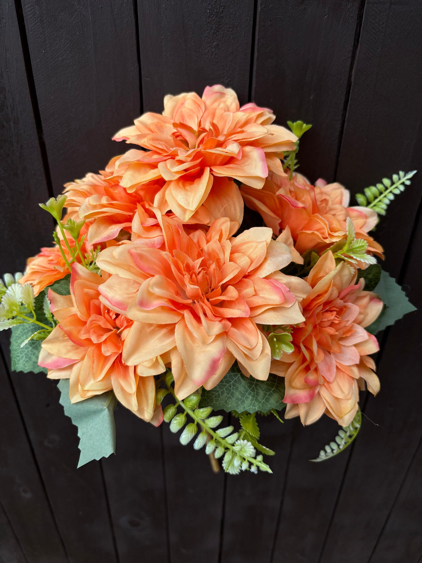 7 HEAD DAHLIA BUNCH ORANGE