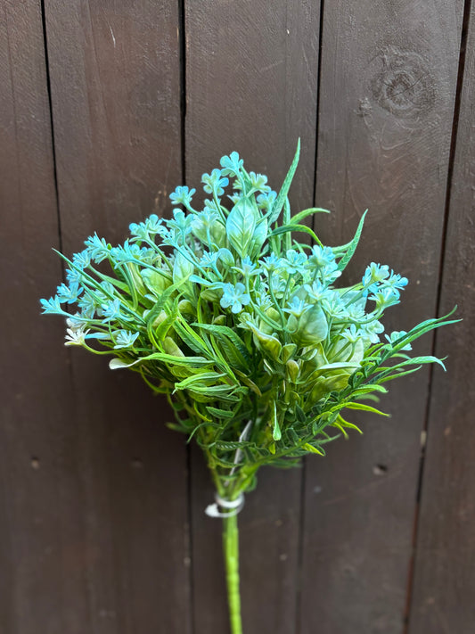 MINI FLOWER FOLIAGE & FERN BLUE